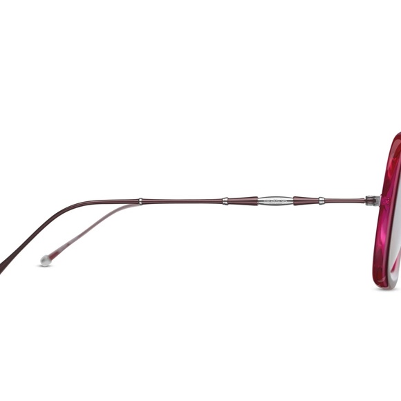 MATSUDA M2035 Square Gradient Sunglasses Deep Burgundy Pink - Picture 3 of 6